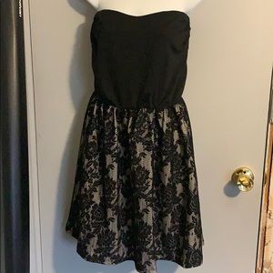 Black Dress with Flower Bottom